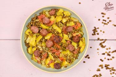 Linzen stoofpot met venkelworst